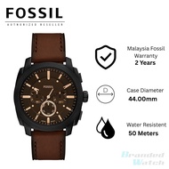 [Official Warranty] Fossil FS6101 Men's Leather Watch 44mm Water Resistant Watch Jam Tangan Lelaki J