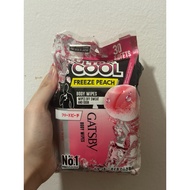 [EXP JUN 2026] Gatsby Body Wipes Freeze Peach 30s