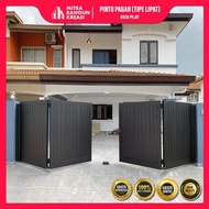 Pintu Pagar Tipe Lipat Besi Plat Minimalis Modern [GG018]