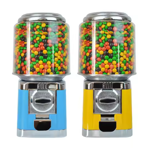 25 Cents Candy Dispenser Machine Mini Vending Machine for Storing Flat Candies 6 inch Large Capacity