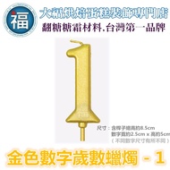 IG Style [Candle] Number 1 Golden Birthday Candle Cake Year-Old Decoration Party 1