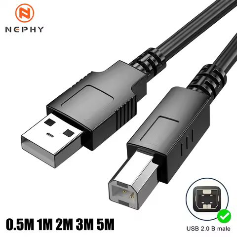 High Speed USB A to B Cable for Canon Brother Hp Epson Samsung Label Printer Electronic Piano Type B