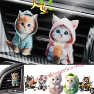 2D Acrylic Cat Car Air Freshener Vent Clip - Cute Cartoon Kitten Aromatherapy Ornament For Car R3O6