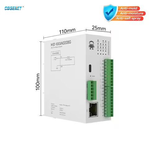 8AO RJ45/RS485 Analog Switch Acquisition Distributed Remote IO Module CDSENT M31-XXXA0008G Host Modu