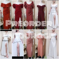۞pre order made to entourage dress gown pang abay