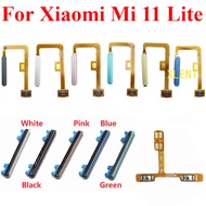 Home Button FingerPrint Sensor For Xiaomi Mi 11 Lite Power Volume Button Flex