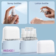 Hasagei 4-in-1 Bottled Travel Cosmetics Shampoo Shower Gel Full Press Head Portable Set travel kit bottle