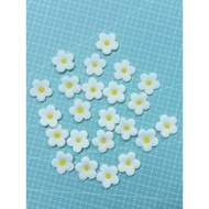 Set of 40 edible Gumpaste sugar candy yellow pistil apricot flowers edible flower cake decoration fl