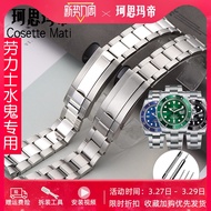 เหมาะสำหรับนาฬิกา Rolex พร้อมเข็มขัดเหล็กชาย Daytona สีดำน้ำเขียวผีผีสีน้ำเงินสายนาฬิกาสแตนเลสชาย