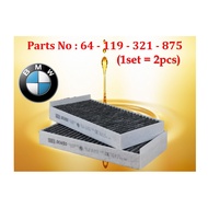 BMW - Mini Cooper F54 F55 F56 F57 F48 X1 F45 F46 X1 X2 Aircond Filter Cabin Air Filter (1set X 2pcs)