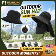 UtanKing™ Foldable Hat Topi Pelindung Outdoor UV Packable Bucket Hat Sun Cover Muka Camping Hiking F