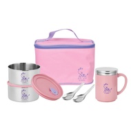 Zebra Jolly Pink Stainless Steel Lunch Box Set - 184355