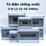Tủ điện ngoài trời chống nước lắp nổi 5 8 12 15 18 24 WAY