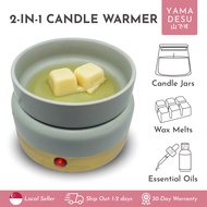 Candle Wax Melt Burner Ceramic 3-in-1 Oil Burner Electric Fragrance Warmer for Home, Bedroom - Aromatherapy &amp; Room Décor