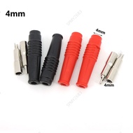 10pcs red and black Brass 4mm Insulated Banana Female socket copper Jack Plug Wire Solder Connector 
