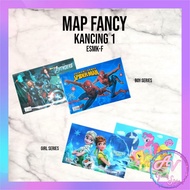 MAP PLASTIK KANCING 1 KARAKTER FANCY / MAP DOKUMEN FILE / MAP KANCING