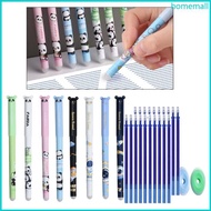 HO 4Pcs Erasable Gel Pen with Pen Refills Eraser Refillable Gel Pen 0 5mm Needle Tip for Writing Chr
