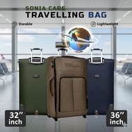 Sonia Care Luggage Trolley Bag 36"– Hard-Shell Polycarbonate, 32 inch's Travel Suitcase, TSA Lock,