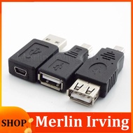 Merlin Irving Shop USB 2.0 A Female Male To Mini B 5-Pin Female/Male Connector Adapter For Mini Type-A B Jack Splitter OTG Converter