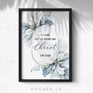 Wall Decoration Bible Verse Poster Frame Christian Christmas Decoration