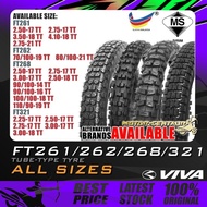 TAYAR MOTORSIKAL VIVA FT261,262,268,321 TYRE 225,250,275,300,350,410,70,80,90,100,110-14,16,17,18,19