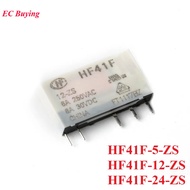 2Pcs/1pc HF41F 41F Industrial Relay Subminiature Power Relay HF41F-24-ZS HF41F-12-ZS HF41F-5-ZS 6A D