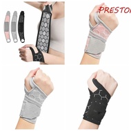 PRESTON Sports Wrist Guard, Breathable Polyester Fiber Wrist Guard Band, Adjustable Cellular Mesh Design Right Left Hand Pink/Grey/Black Compression Wrist Support Men