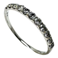 二手女士 13 號鑽石戒指，共鑲嵌 0.30 克拉鑽石，18K 白金（1.1 克）。