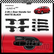 Perodua Axia 2023 MATTE BLACK Door Handle Set Bowl Cover Trim Accessories Bodykit Gearup Gear Up D74