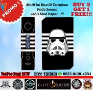Original Garskin Mod Vape VooPoo Drag 157W Free Custom Gambar - Strom