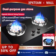 XPX Gas stove double burner Gas stove burner Built in burner gas stove Stove 2 burner Double burner gas stove downwind firepower Liquefied gas stove Desktop stove Household Apply to Liquefied gas