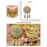 24k gold plated brooch code h1921 24k gold color
