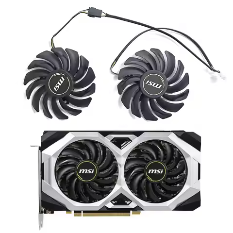 2 FAN Brand new 85MM 4PIN PLD09210S12HH RTX2060 SUPER GPU fan for MSI GeForce RTX2060 SUPER 8GB VENT