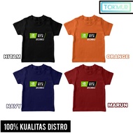 Nvidia Geforce RTX Ray Tracing 2080 Boys' T-shirt Age 3-12 Years Premium Distro