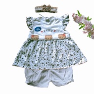 Cute baby girl clothes/white baby girl clothes/baby girl clothes with headband set/baby girl clothes