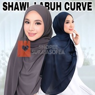 Shawl Labuh 2.2 Meter × 0.9 Meter Lebar Chiffon / Shawl Bidang Besar