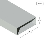 1" x 3" Aluminium Rectangular Hollow Frame Profile Box Louvers Gate Fence Thickness 0.90mm HB0824-3