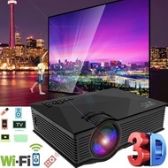 UC46 WiFi 1080P HD LED Projector Home Theater DLNA Miracast TVUSBVGA 1200Lumen