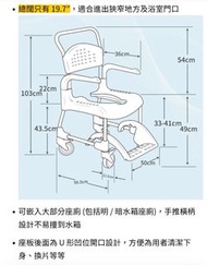 瑞典Etac Clean 沐浴有輪便椅