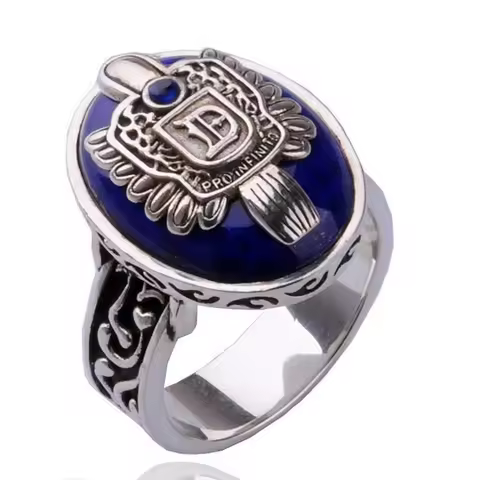 The Vampire Diaries Ring New Fashion Punk Blue Enamel Ring For Women Men Fashion Jewelry Accessories