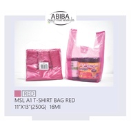 Abiba Plastic Industries Singlet Plastic Bag Red (11"x13")