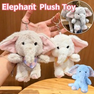 Elephant Plush Toy Student Backpack Cartoon Pendant Soft Doll Cute Keychain Elephant Plushie