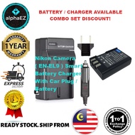 NIKON Camera ( EN-EL9 ) ENEL9 Smart Battery Charger With Car Plug Mirrorless DSLR Digital Camera