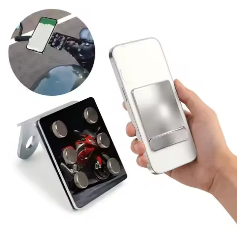 Sturdy Metal Motorcycle Phone Holder Anti-shock Structure Easy Mount Magnetic Phone Holder Strong Ma