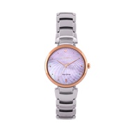 Citizen L Lady Stainless Two-tone Rose Gold Plating Steel Bracelet and White Mother of Pearl Dial - 