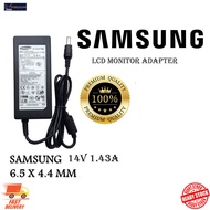 SAMSUNG LCD MONITOR Power Adapter Charger 14V 1.43A (6.5mm x 4.4mm) 30W