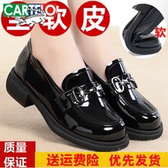 KY/🏅Cartelo Crocodile（CARTELO）Brand Authentic Leather Loafers2023Spring and Autumn New Flat Bottom Women's Leather Shoes