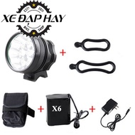 9 LED T6 Bicycle Headlight | Brightness 10800 Lumens, Power 90W |Rechargeable Lithium Battery 18560 