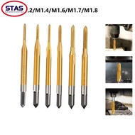 [STAS] HSS Coating Screw Tap Drill Bit M1-M1.8 Straight Flute Thread Tap