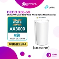 TP-Link Deco X50-5G AX3000 5G Whole Home Mesh Modem WiFi 6 System with 2.5G Port HomeShield Mesh wit
